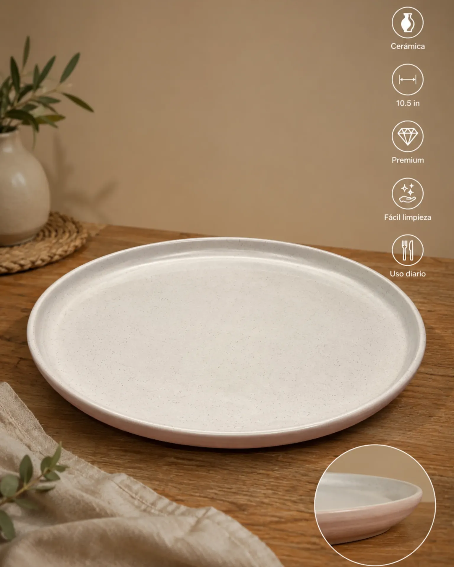PLATO ED (106) 10.5" BLANCO