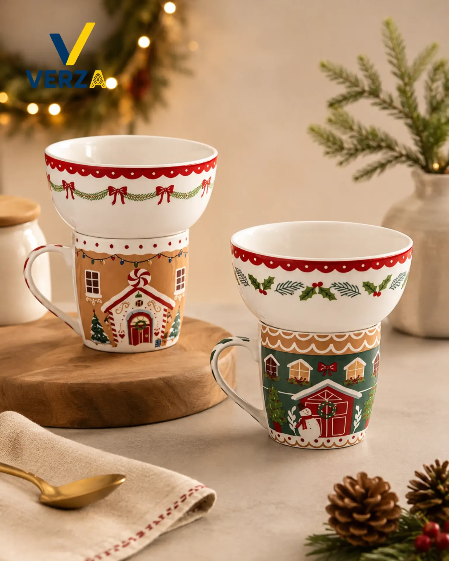 Set Navidad Decorada Casita (3691)